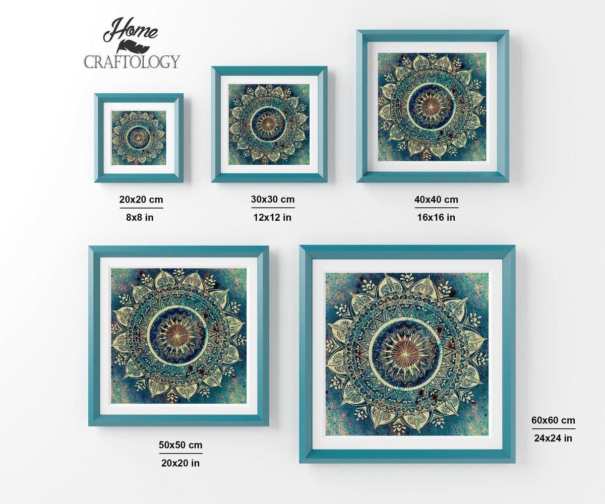 Blue Mandala Diamond Painting Kit with Free Shipping – 5D Diamond Paintings