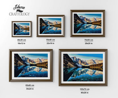 Reflection at Lake Moraine - Premium Diamond Painting Kit