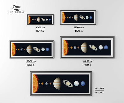 Sun and the 8 Planets - Premium Diamond Painting Kit