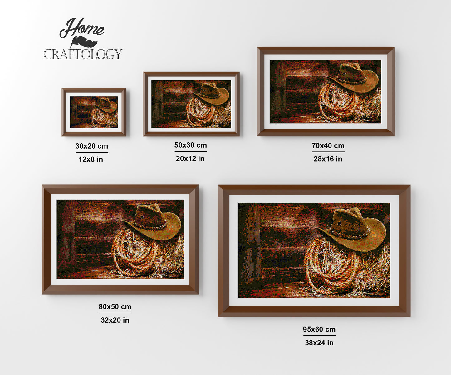 Cowboy Hat and Lasso - Premium Diamond Painting Kit