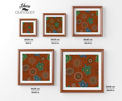 Turtles and Circles - Premium Diamond Painting Kit