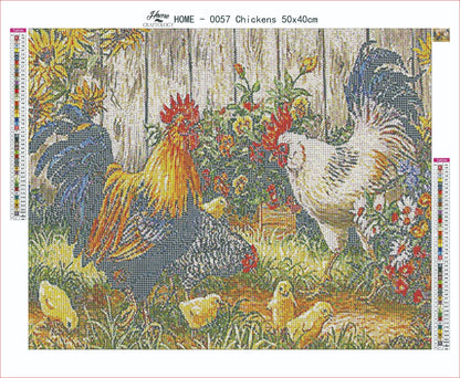 AB Chickens - Premium Diamond Painting Kit