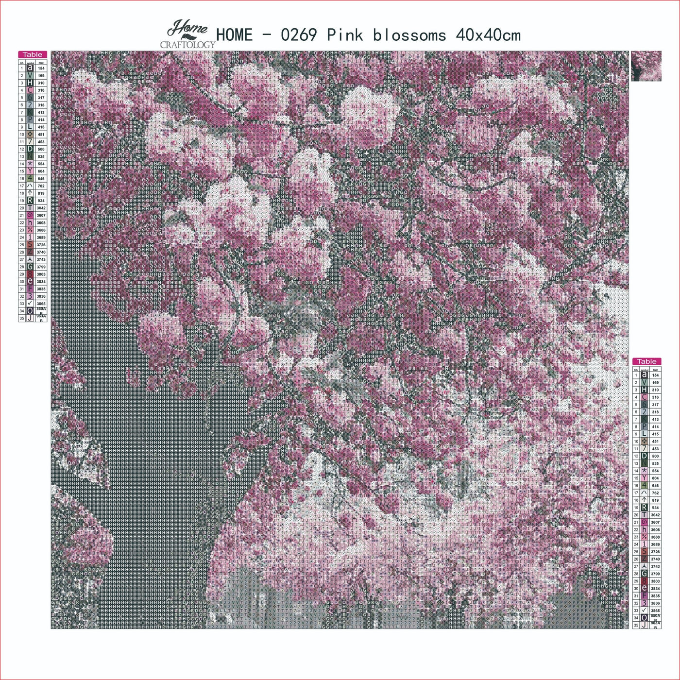AB Pink Blossoms - Premium Diamond Painting Kit