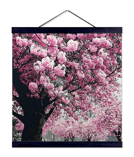 Pink Blossoms - Premium Diamond Painting Kit