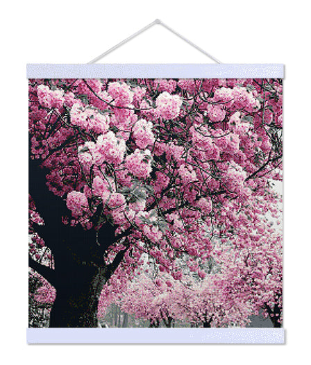 Pink Blossoms - Premium Diamond Painting Kit