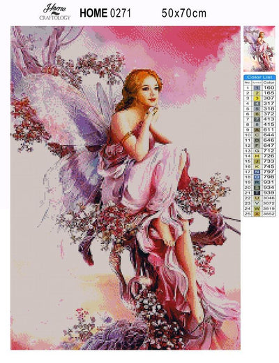 Pink Fairy - Premium Diamond Painting Kit