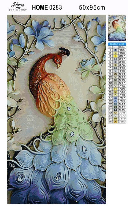 Pretty Peacock - Premium Diamond Painting Kit