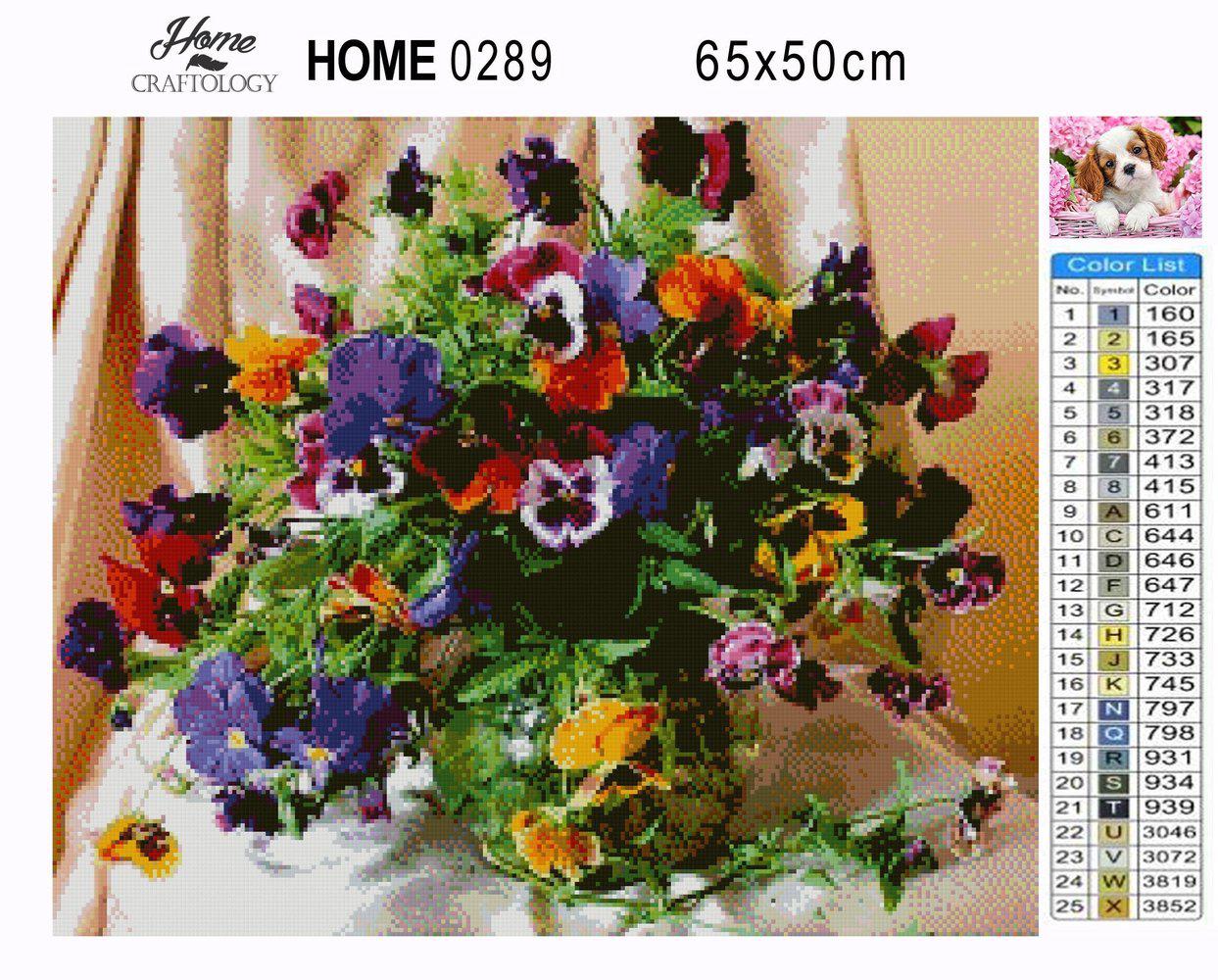 Purple Flowers - Premium Diamond Painting Kit