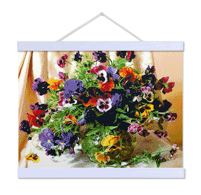Purple Flowers - Premium Diamond Painting Kit