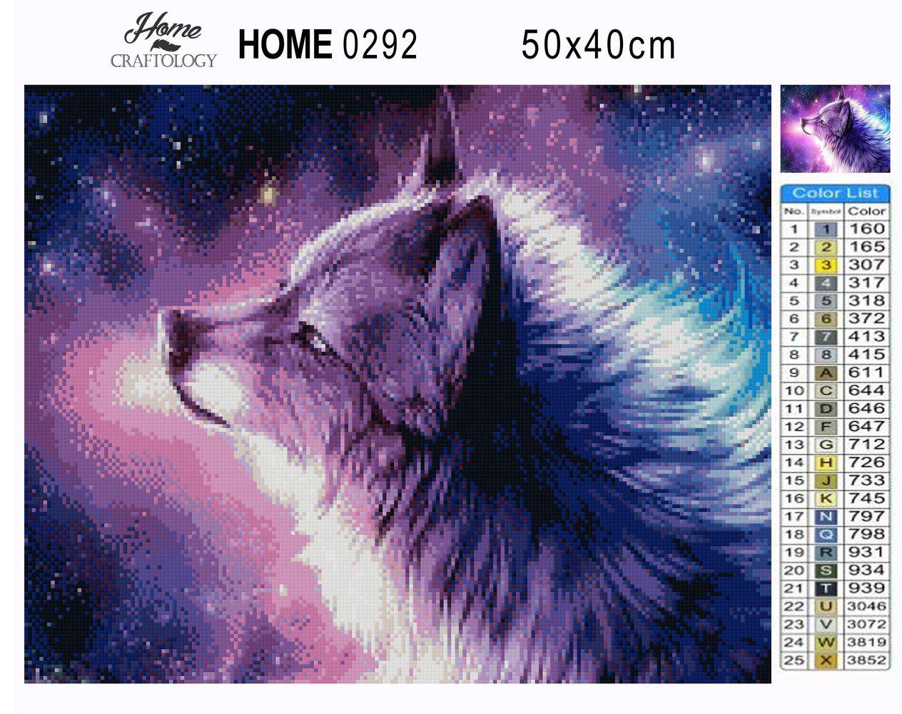 Purple Wolf - Premium Diamond Painting Kit