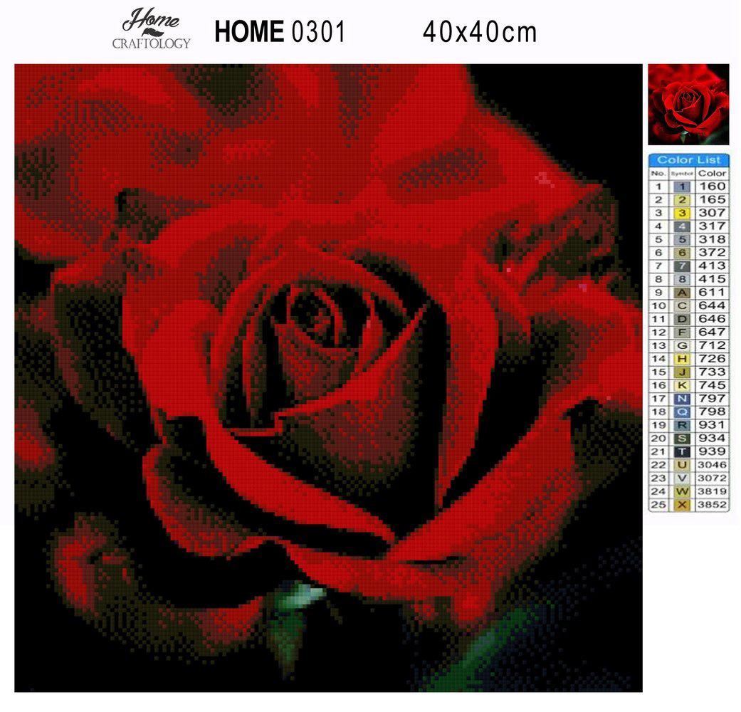 Red Rose - Premium Diamond Painting Kit