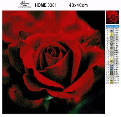 Red Rose - Premium Diamond Painting Kit