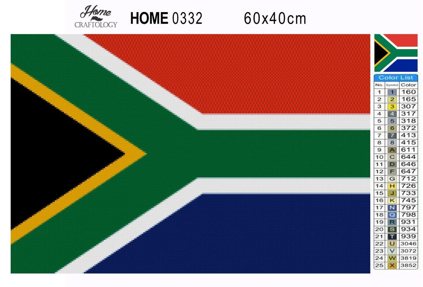 South Africa Flag - Premium Diamond Painting Kit