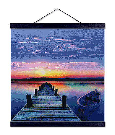 Sunset Dock - Premium Diamond Painting Kit