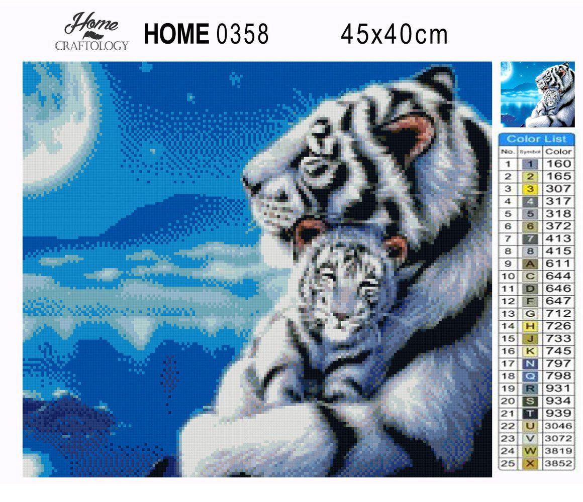 Tiger and Cub - Premium Diamond Painting Kit