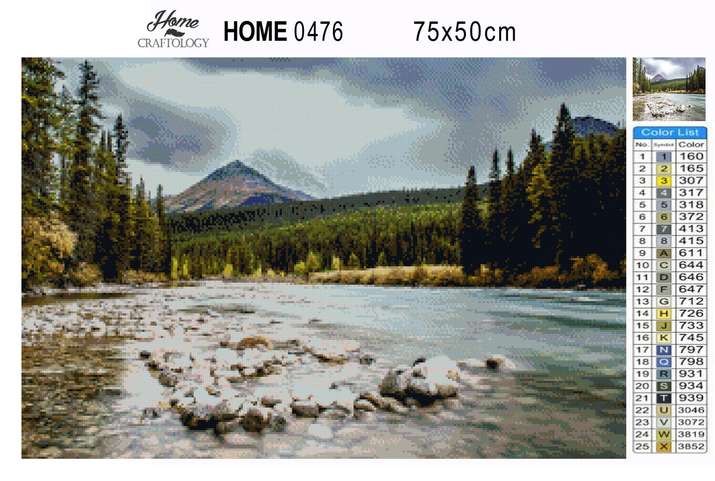 Banff River - Premium Diamond Painting Kit