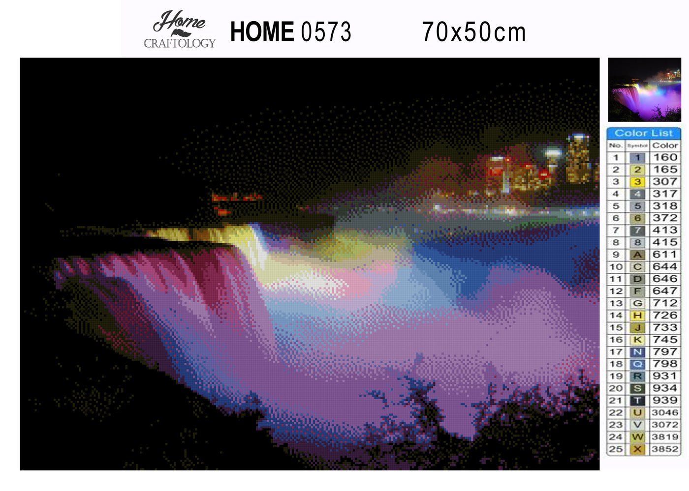 Niagara Dancing Lights - Premium Diamond Painting Kit