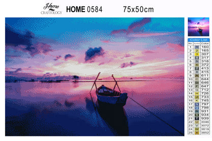 Cotton Candy Sunset - Premium Diamond Painting Kit