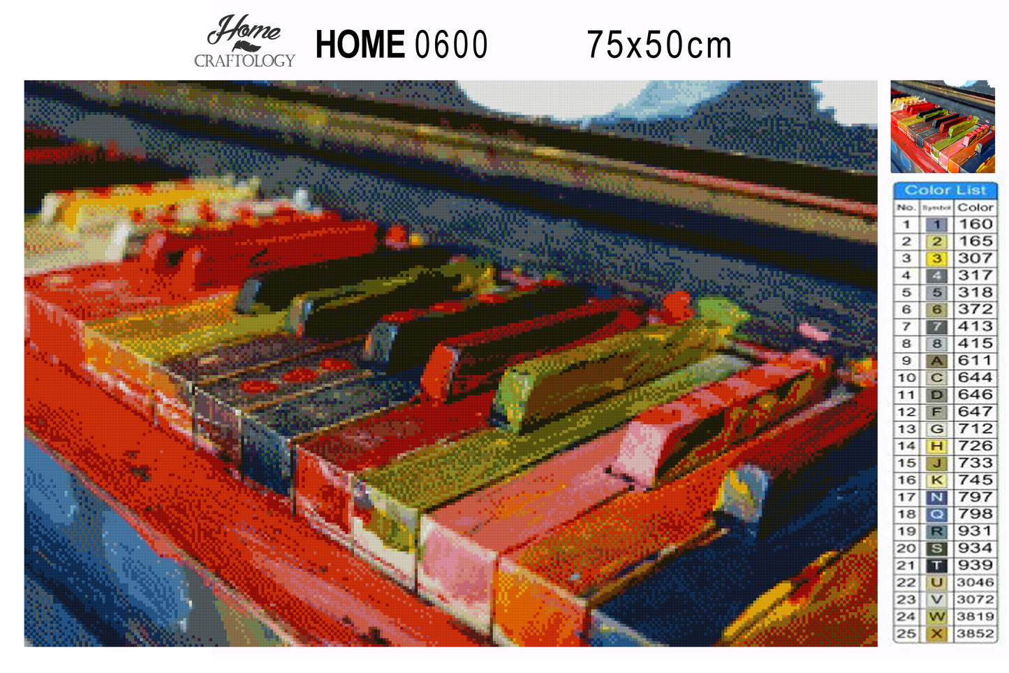 Colorful Piano - Premium Diamond Painting Kit