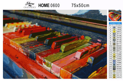 Colorful Piano - Premium Diamond Painting Kit