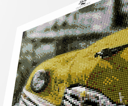 Yellow Vintage Car - Premium Diamond Painting Kit