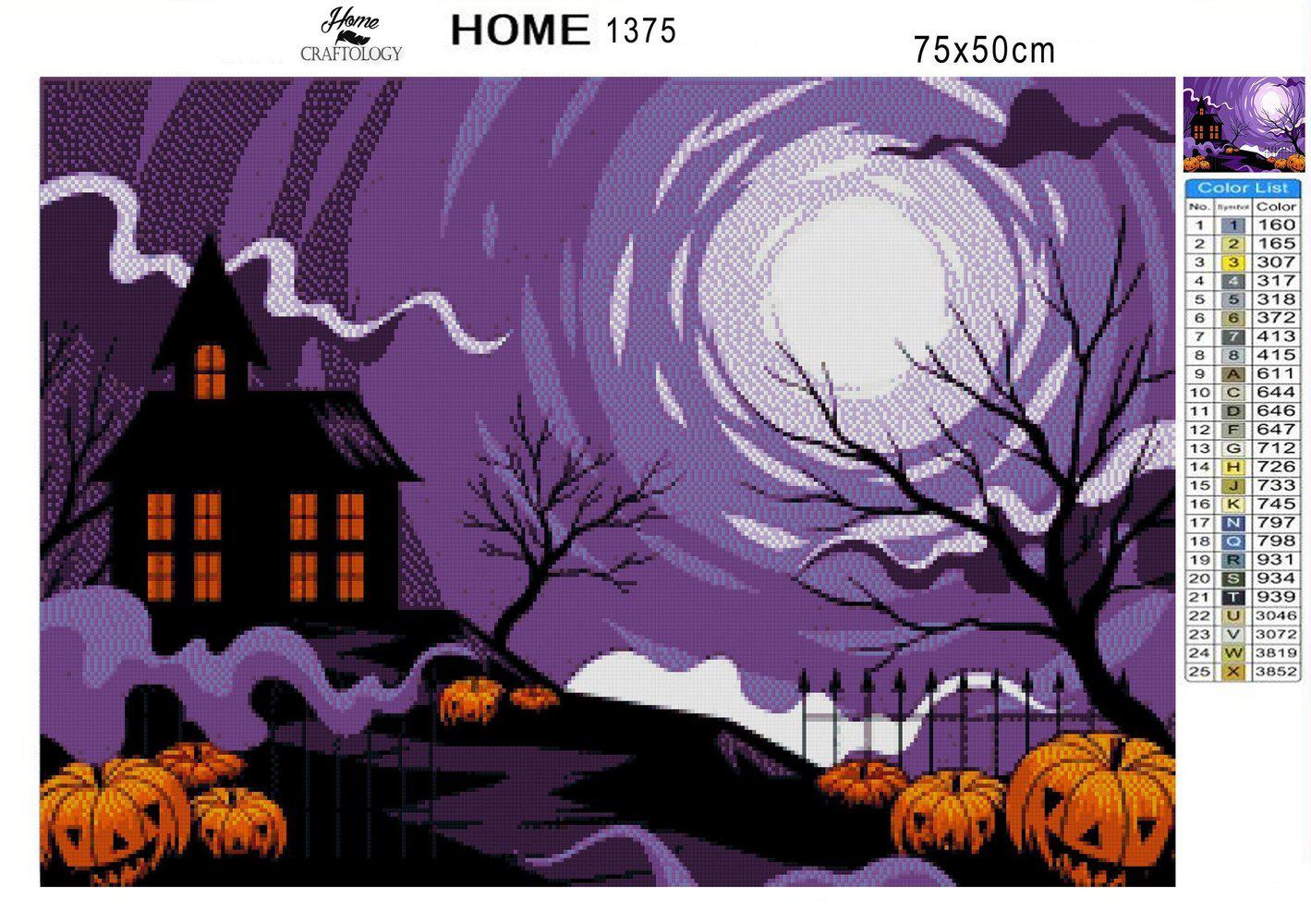 Purple Halloween - Premium Diamond Painting Kit