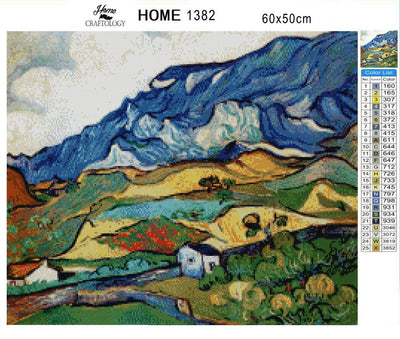 Les Alpilles a Mountain Landscape - Premium Diamond Painting Kit