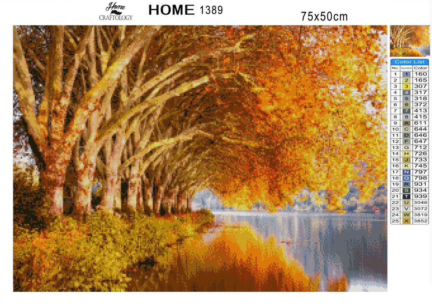 Autumn Trees - Premium Diamond Painting Kit