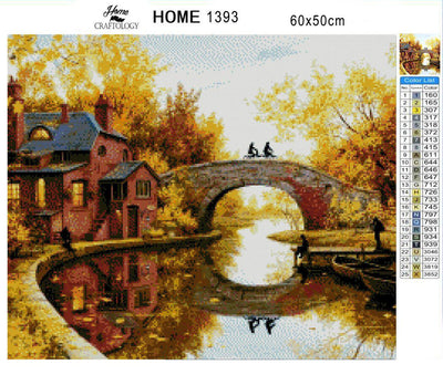 House by the River - Premium Diamond Painting Kit