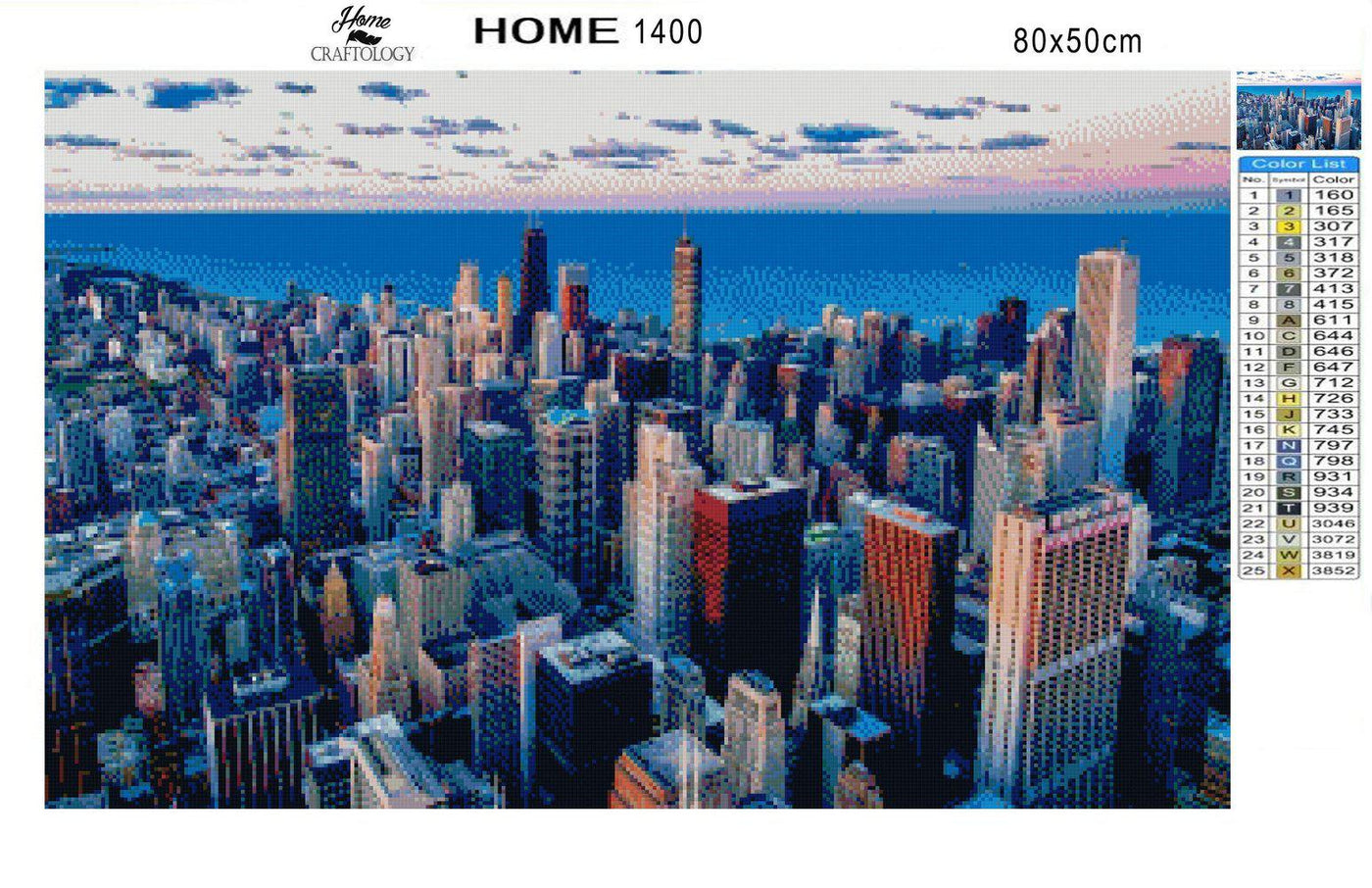 Chicago Skyline - Premium Diamond Painting Kit
