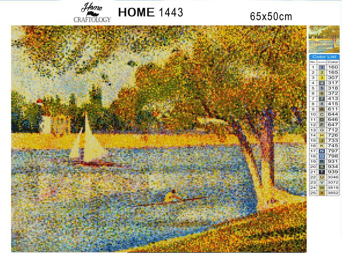 La Seine a La Grande-Jatte - Premium Diamond Painting Kit