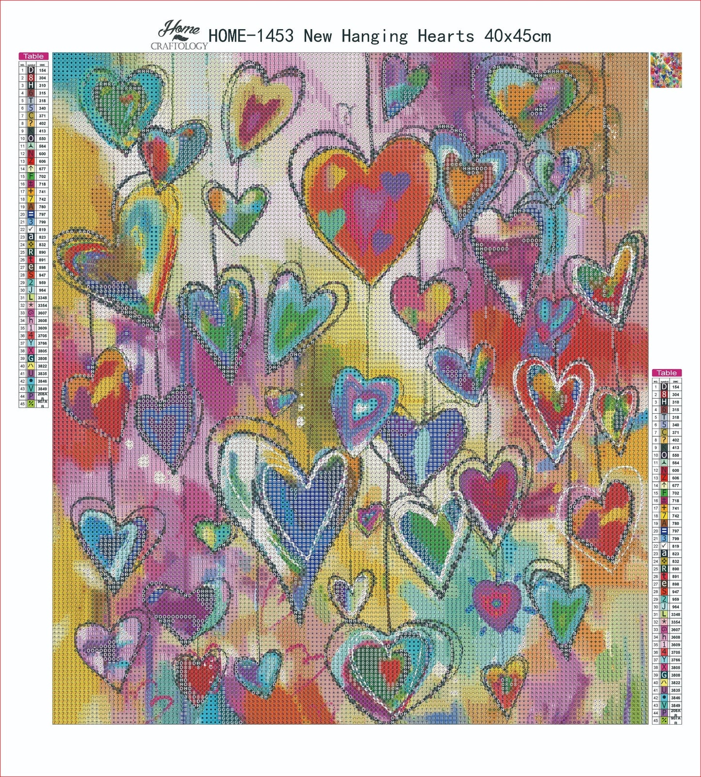 AB Heart Ornaments- Exclusive Premium Diamond Painting Kit