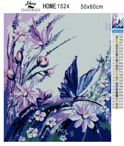 Purple Butterfly - Premium Diamond Painting Kit