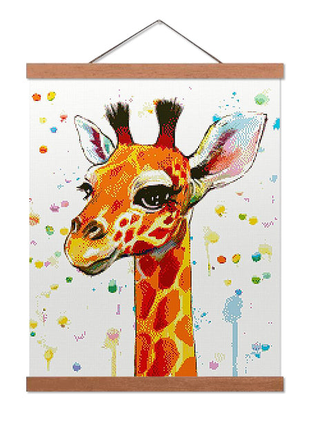 Giraffe Close-up - Premium Diamond Painting Kit
