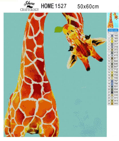 Upside Down Giraffe - Exclusive Premium Diamond Painting Kit