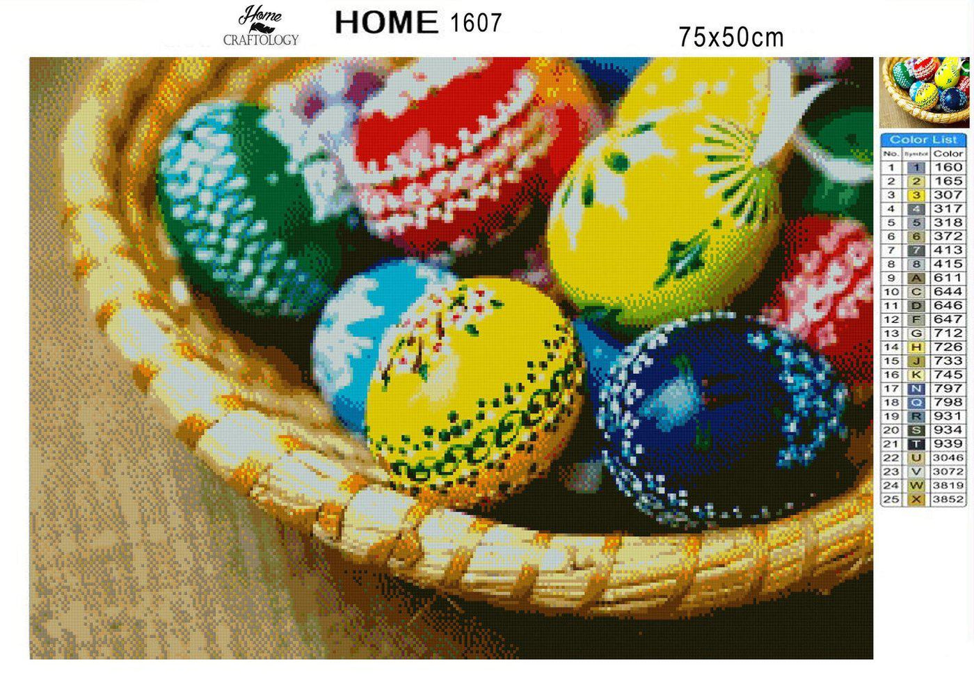 Painted Easter Eggs - Premium Diamond Painting Kit