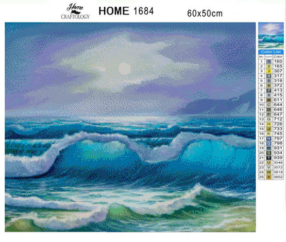 Sunlit Waves - Exclusive Premium Diamond Painting Kit