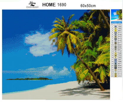 Tropical Beach - Exclusive Premium Diamond Painting Kit