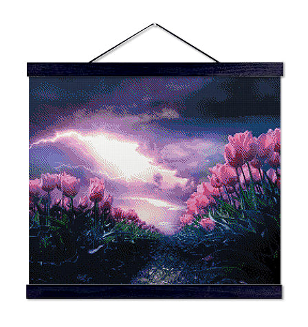 Tulips in the Storm - Exclusive Premium Diamond Painting Kit