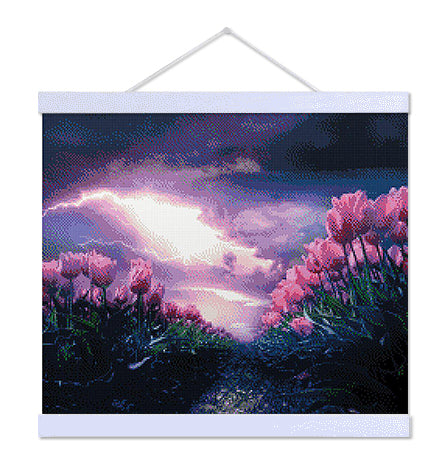 Tulips in the Storm - Exclusive Premium Diamond Painting Kit