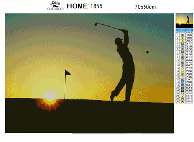 Golf Sunset - Premium Diamond Painting Kit