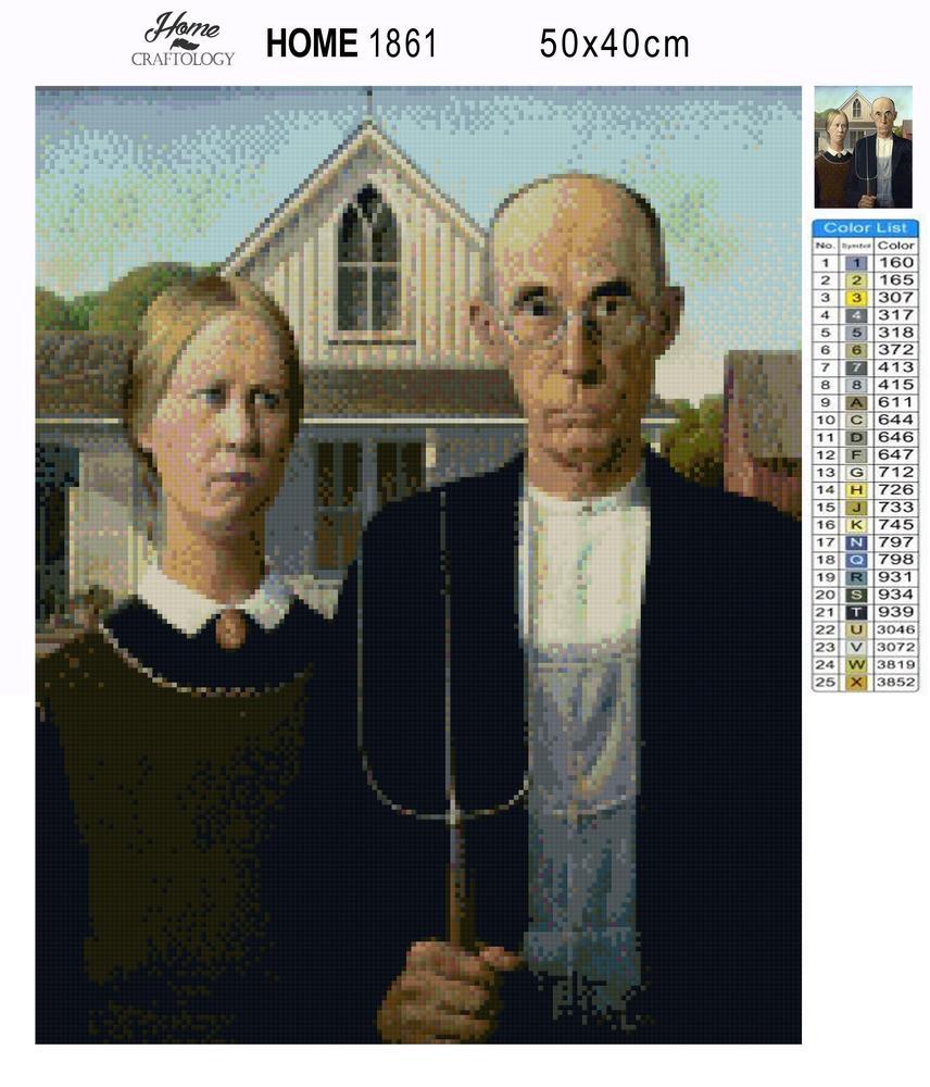 American Gothic - Premium Diamond Painting Kit