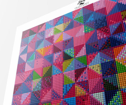 Colorful Triangles - Premium Diamond Painting Kit