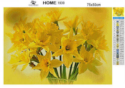 Bouquet of Yellow Daffodils - Premium Diamond Painting Kit