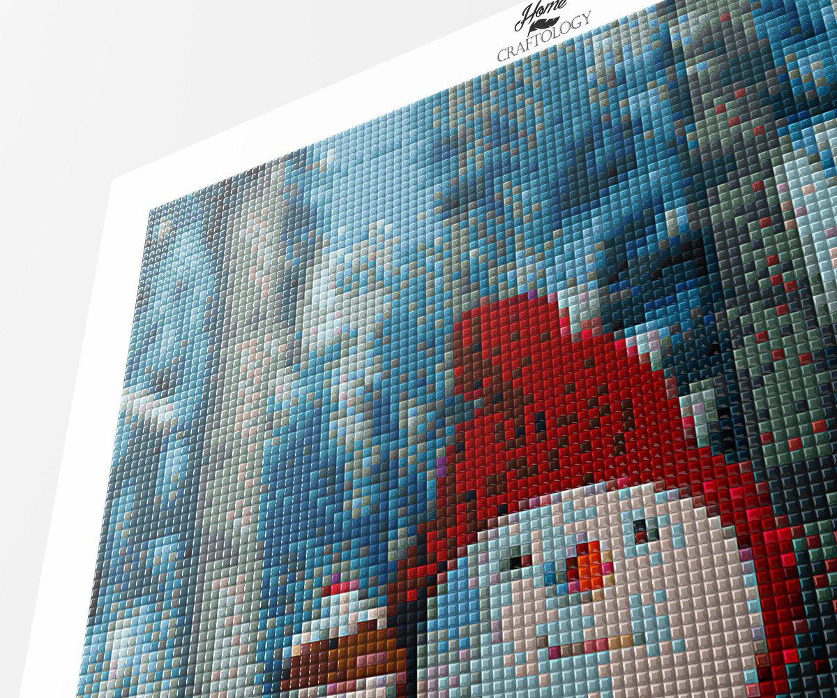 Snowmen Chilling in Snow - Premium Diamond Painting Kit