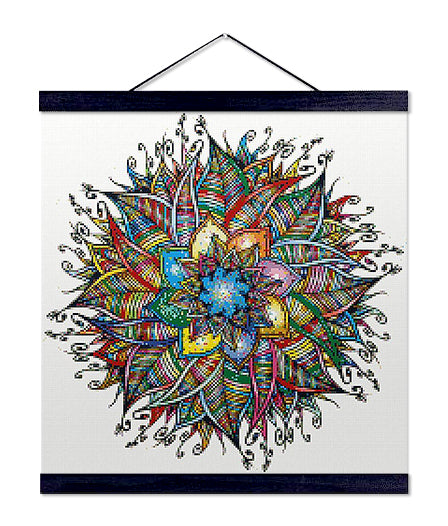 Colorful Flower Mandala - Premium Diamond Painting Kit