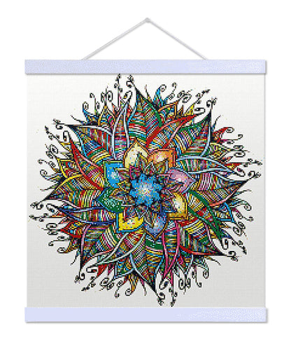 Colorful Flower Mandala - Premium Diamond Painting Kit