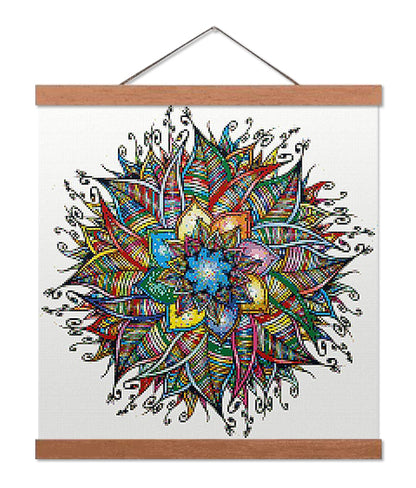 Colorful Flower Mandala - Premium Diamond Painting Kit