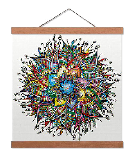 Colorful Flower Mandala - Premium Diamond Painting Kit