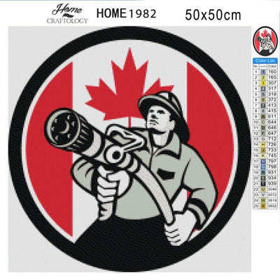 Canadian Firefighter - Premium Diamond Painting Kit